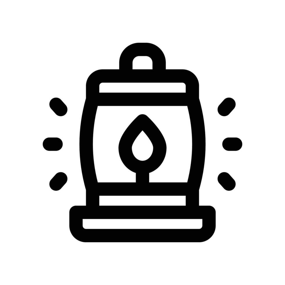 oil lamp icon. line icon for your website, mobile, presentation, and logo design. vector