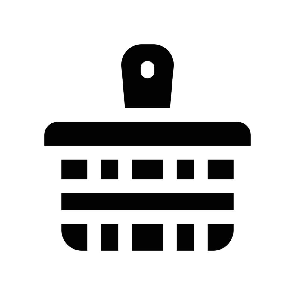basket icon. glpyh icon for your website, mobile, presentation, and logo design. vector