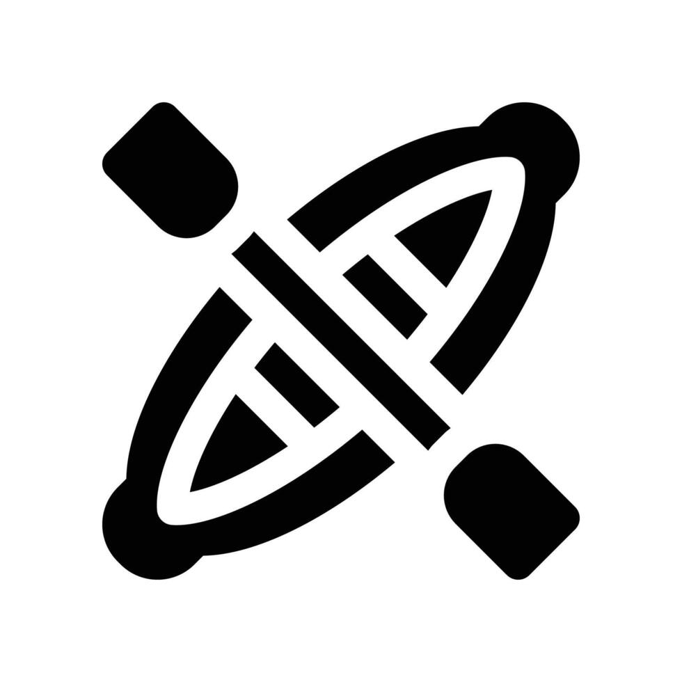 kayak icon. glpyh icon for your website, mobile, presentation, and logo design. vector