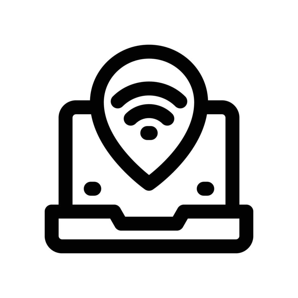 digital nomad icon. line icon for your website, mobile, presentation, and logo design. vector
