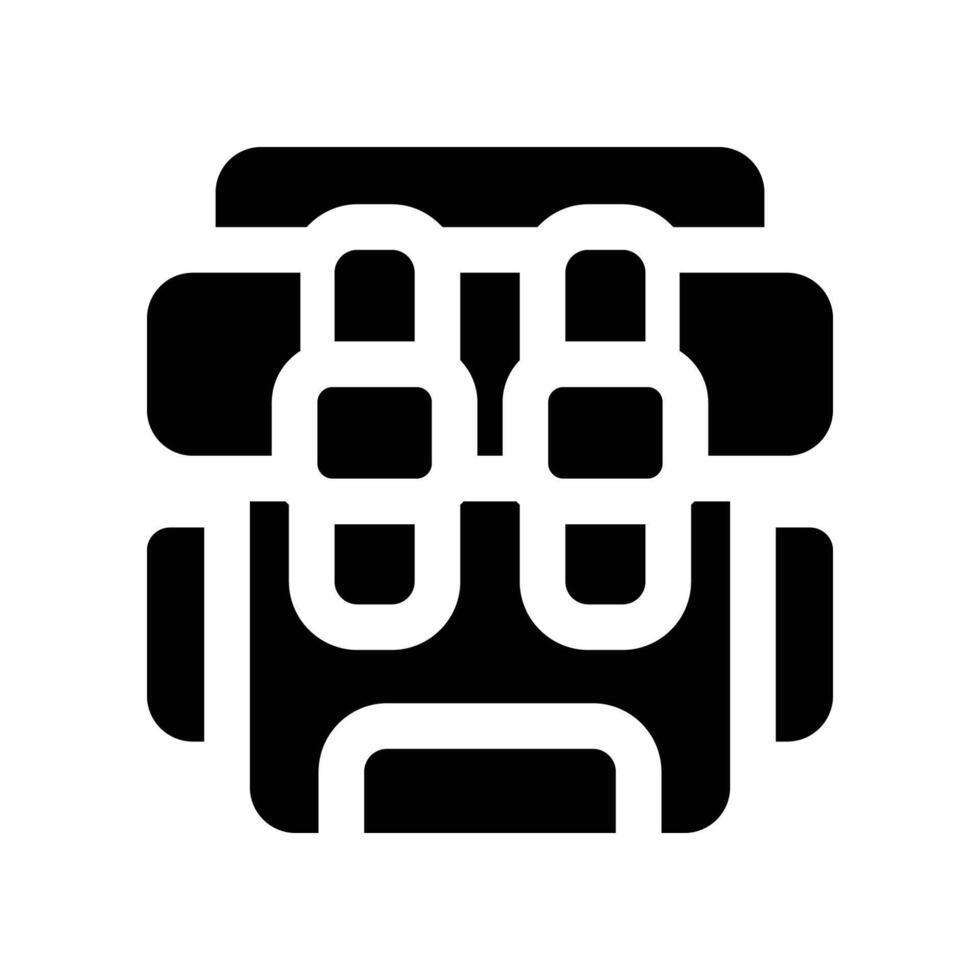 backpack icon. glpyh icon for your website, mobile, presentation, and logo design. vector
