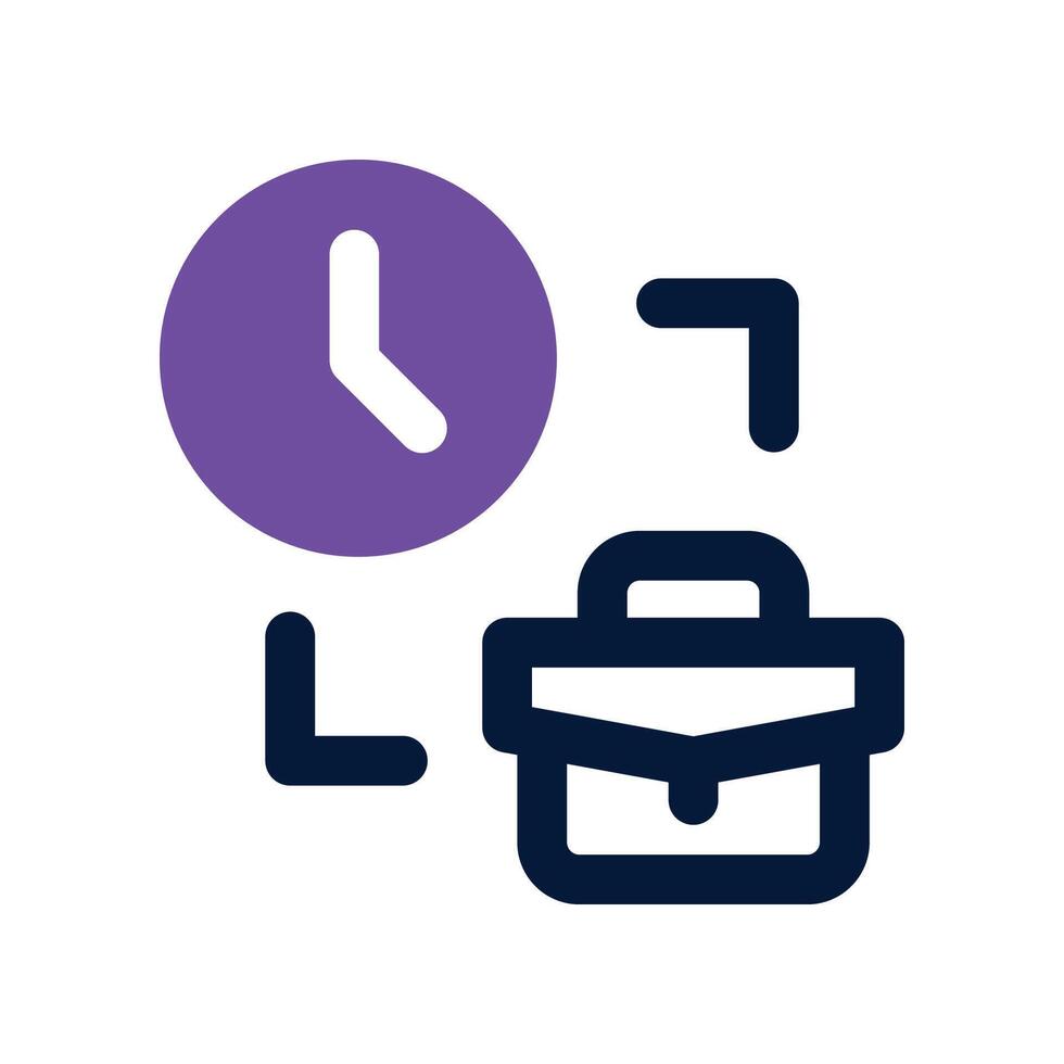 work hour icon. dual tone icon for your website, mobile, presentation, and logo design. vector