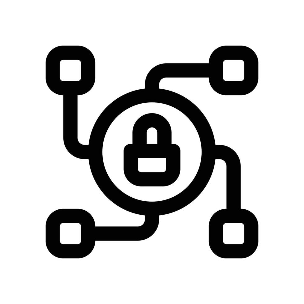 security system icon. line icon for your website, mobile, presentation, and logo design. vector