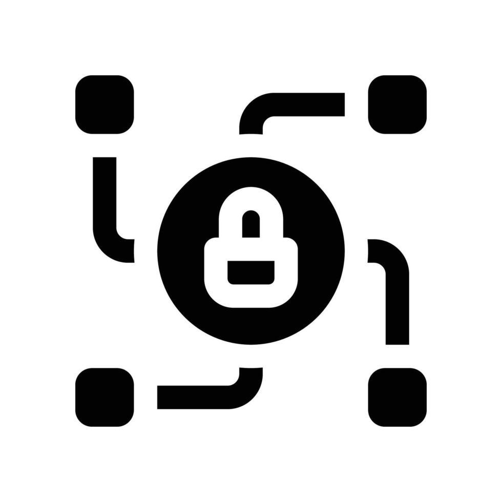 security system icon. glyph icon for your website, mobile, presentation, and logo design. vector