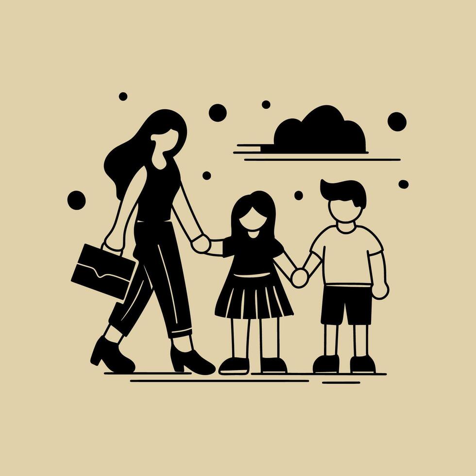 Parent and 2 child vector
