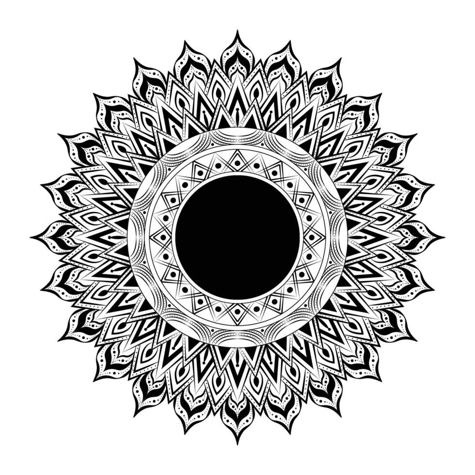 Mandala illustration in circular style vector