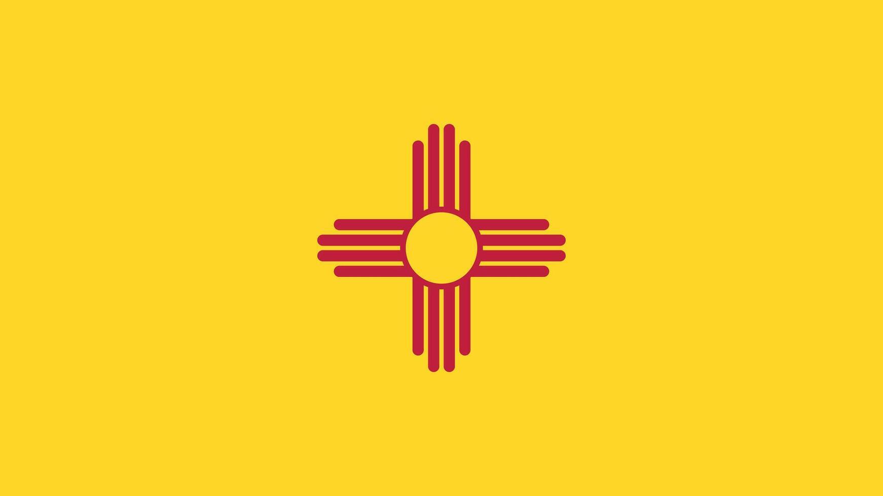 New Mexico US State Flag Illustration vector