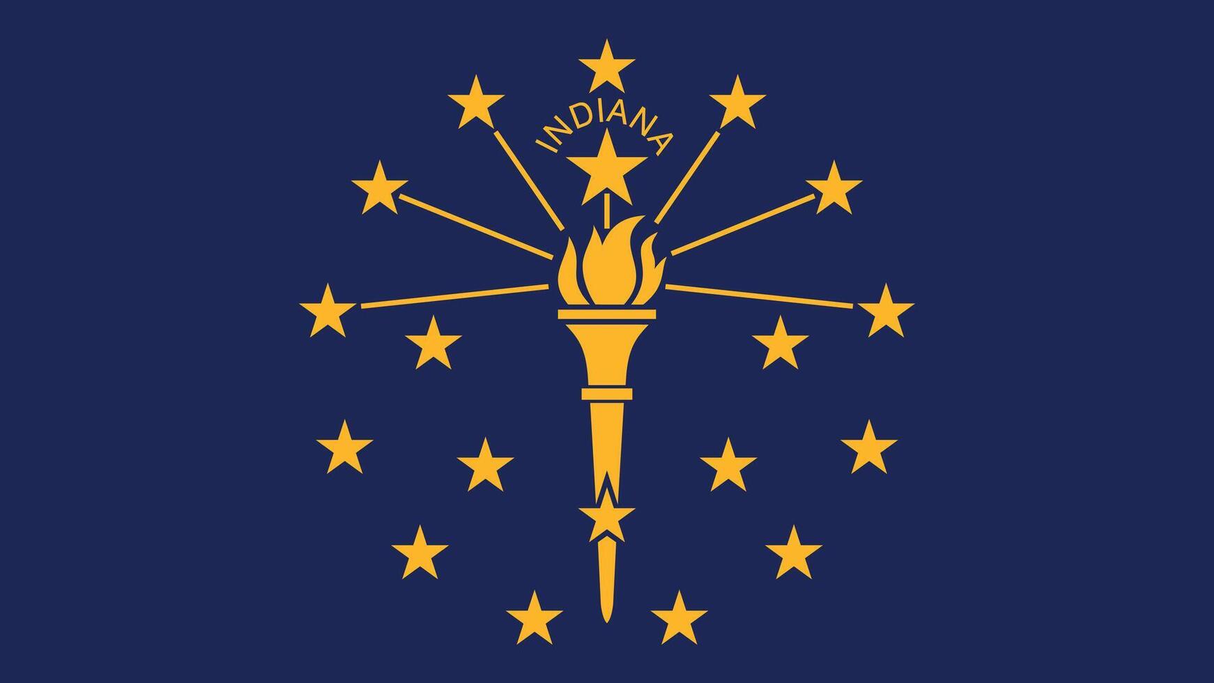 Indiana US State Flag Illustration vector