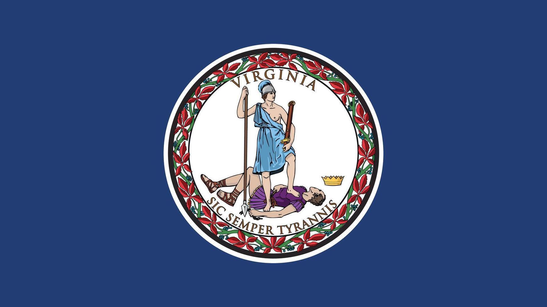 Virginia US State Flag Illustration vector