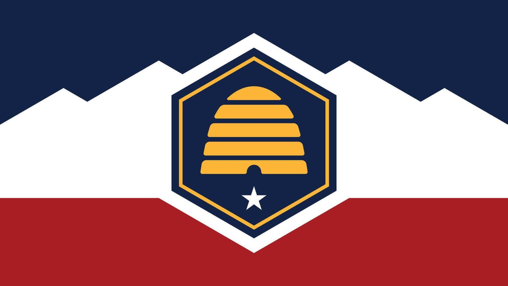 Utah US State Flag Illustration vector