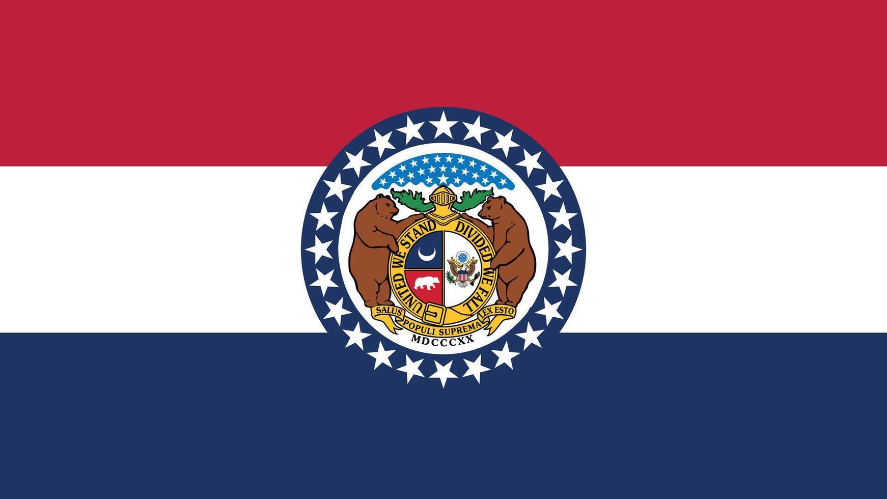 Missouri US State Flag Illustration vector