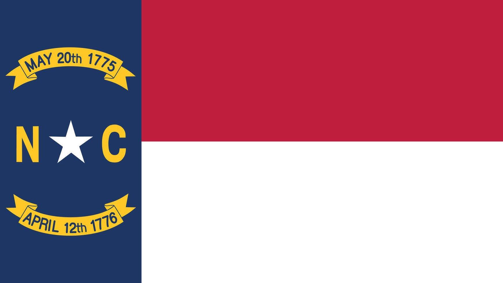 North Carolina US State Flag Illustration vector