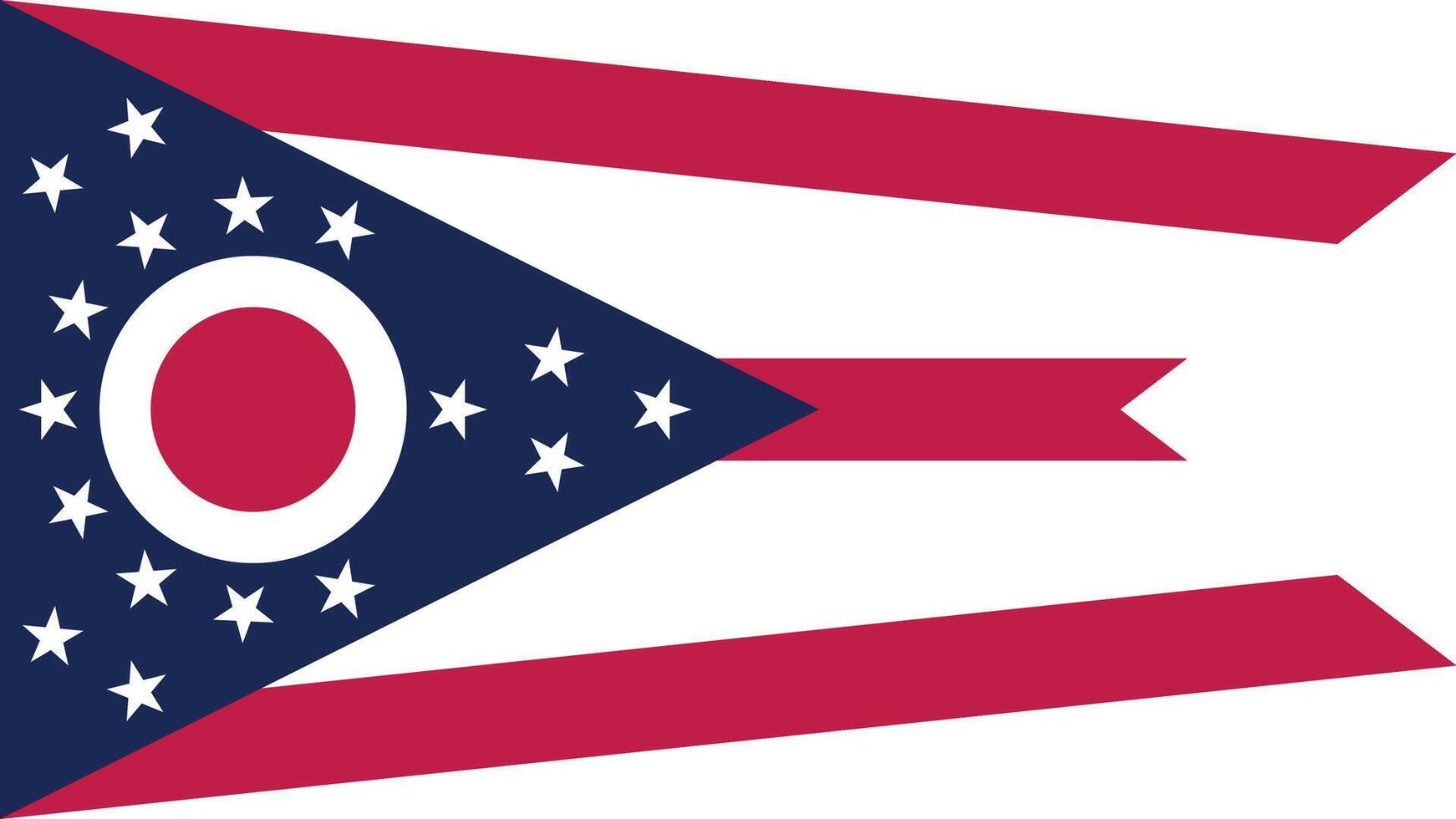 Ohio US State Flag Illustration vector