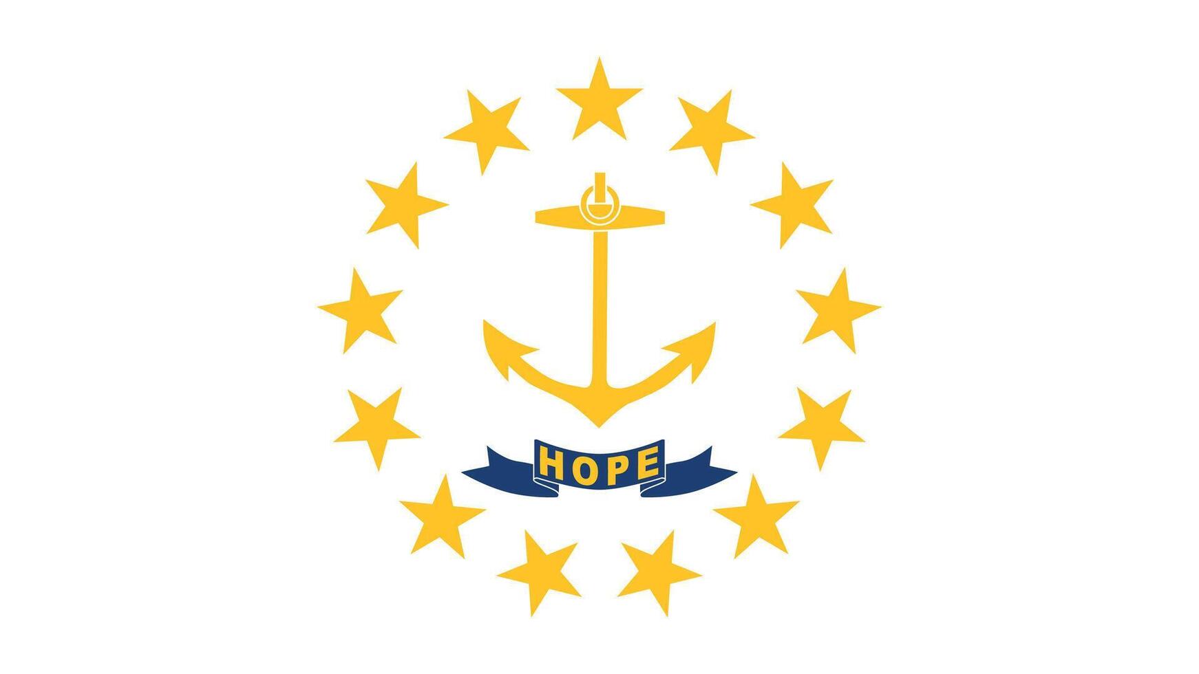 Rhode Island US State Flag Illustration vector