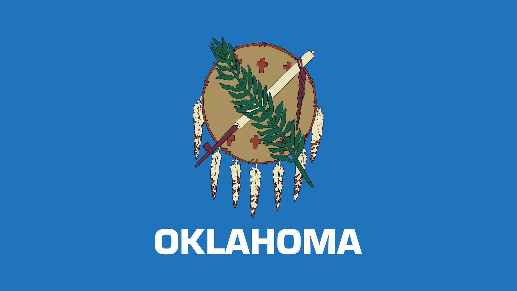 Oklahoma US State Flag Illustration vector