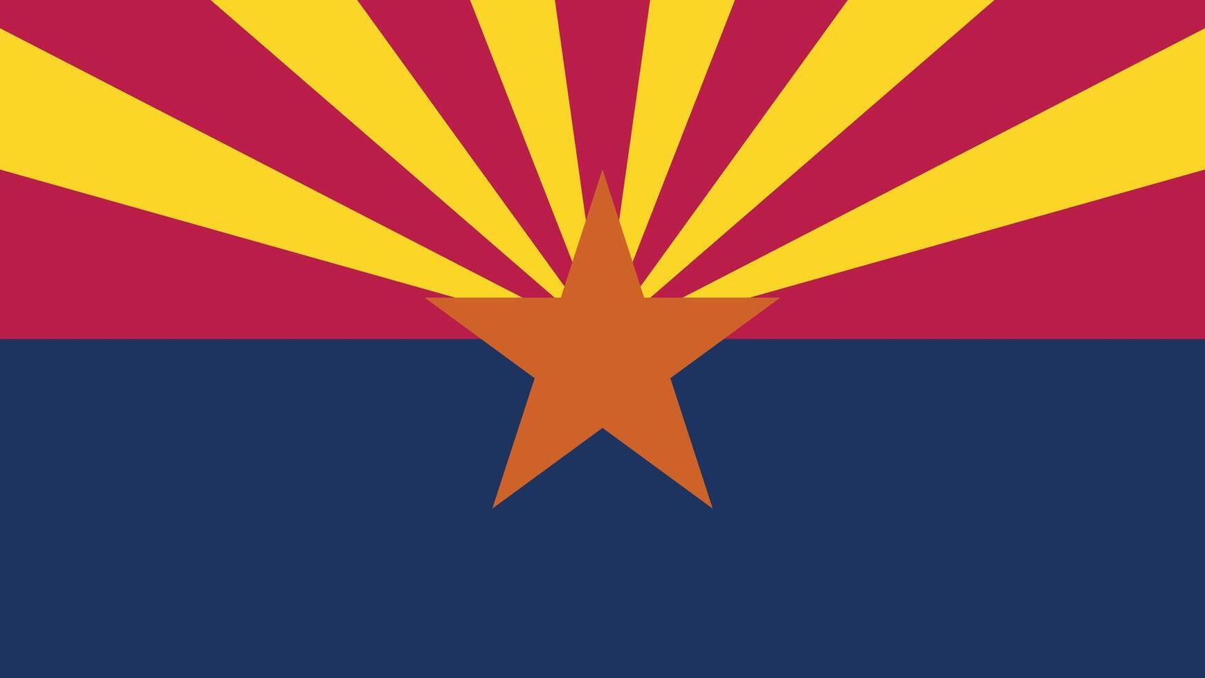 Arizona US State Flag Illustration vector