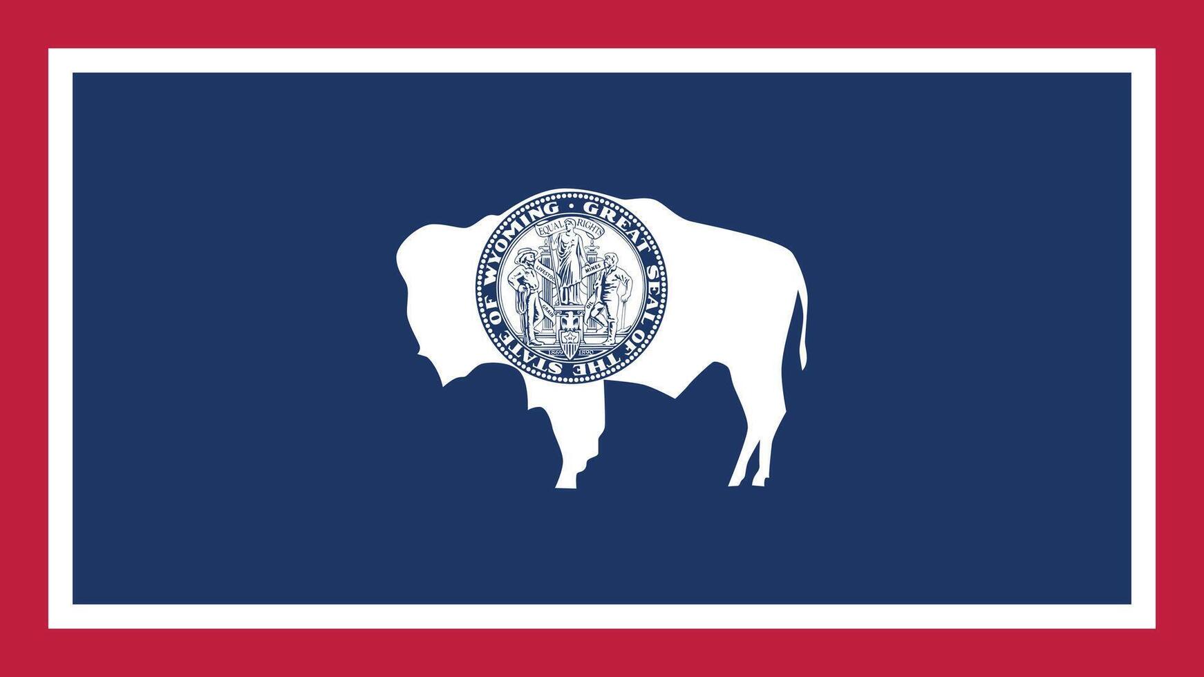 Wyoming US State Flag Illustration vector