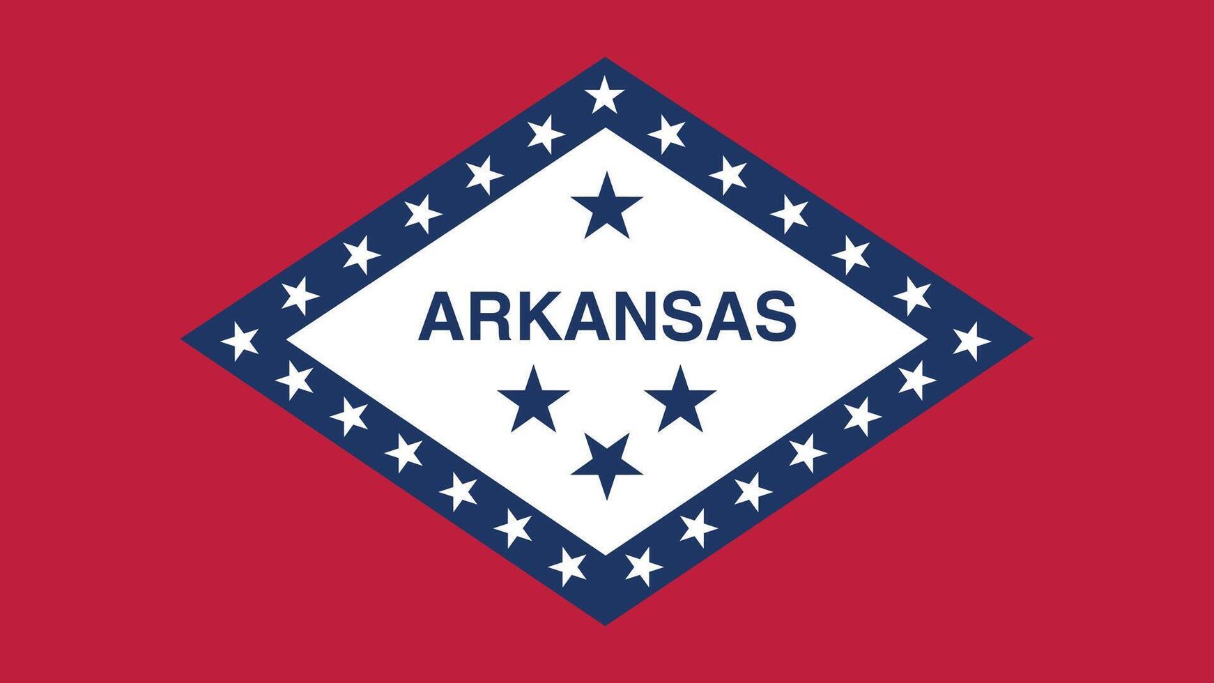 Arkansas US State Flag Illustration vector