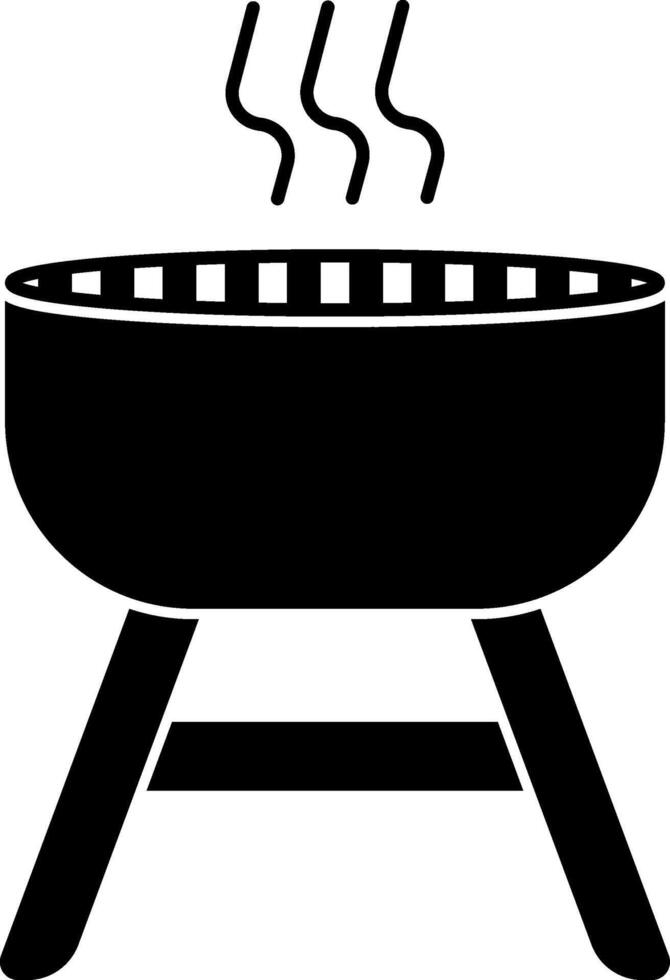 black icon of barbecue or grill vector