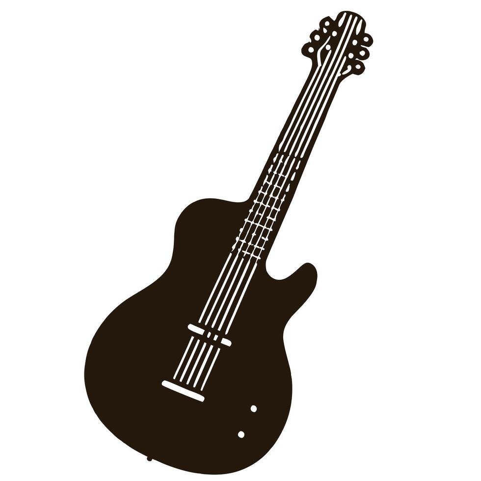 guitar icon on a white background. vector