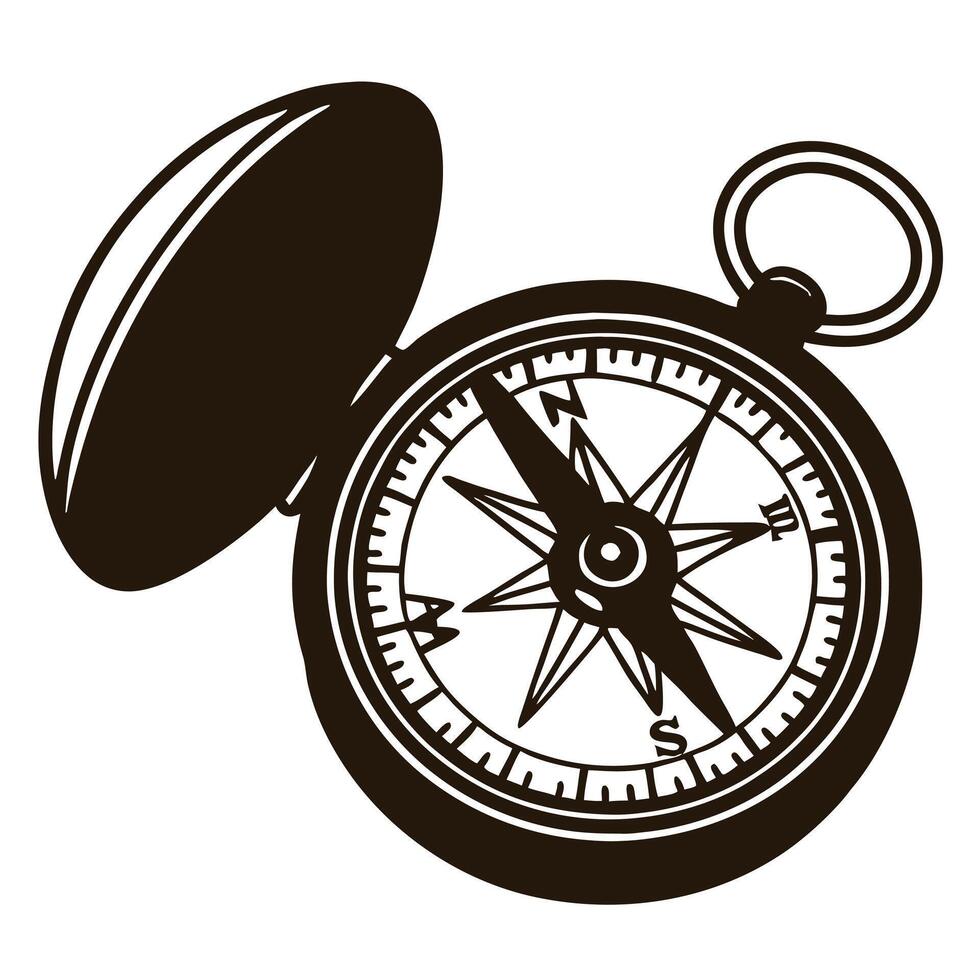 compass icon on a white background.eps vector