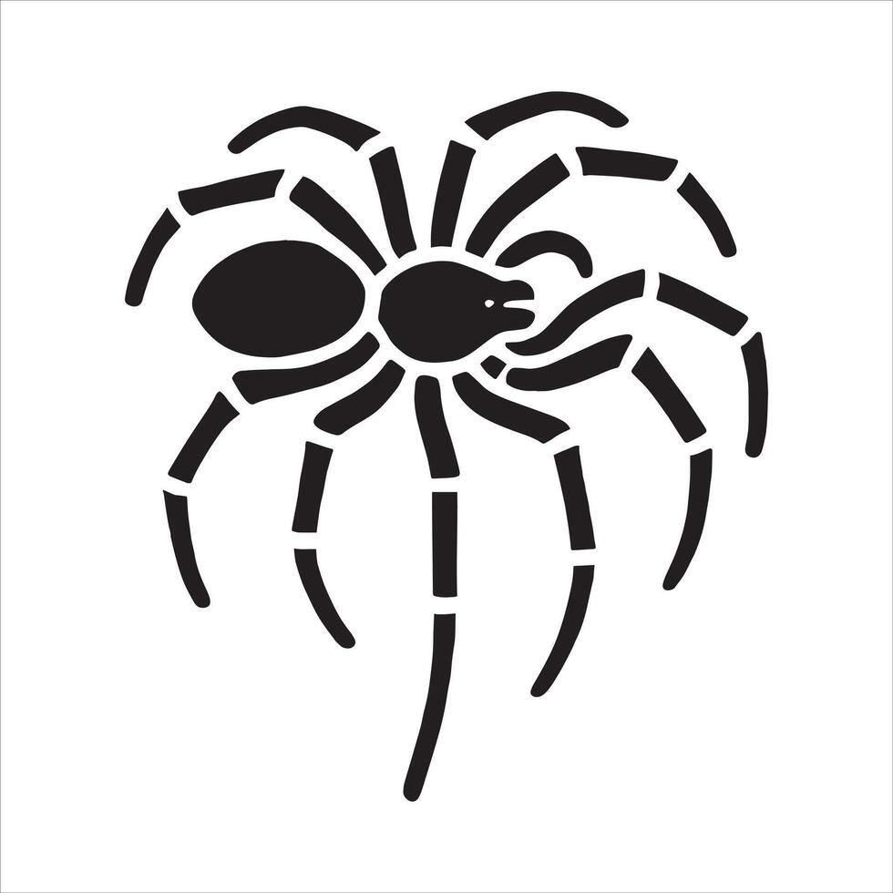 A black spider icon on a white background vector