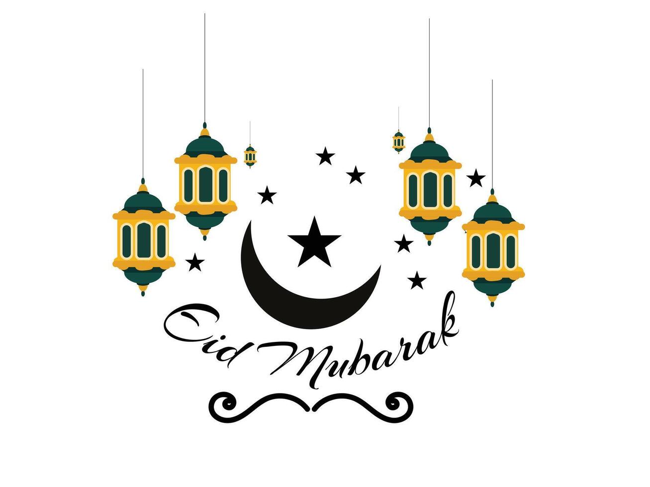 Eid Mubarak illustration vector
