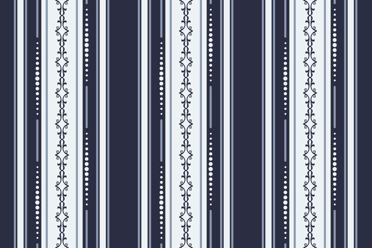 Trendy dark blue striped wallpaper for wall. Vintage stripes seamless pattern. illustration vector