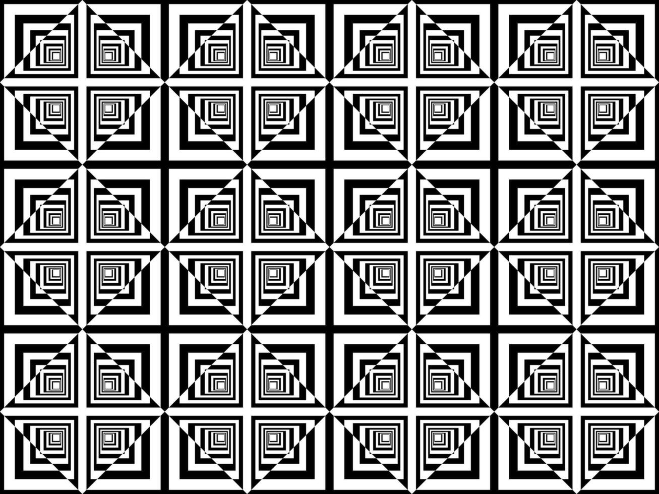 Modern black and white seamless pattern with optical illusion. Geometric abstract pattern in op art style. Design for fabric, wrapping paper, wallpaper. illustration vector