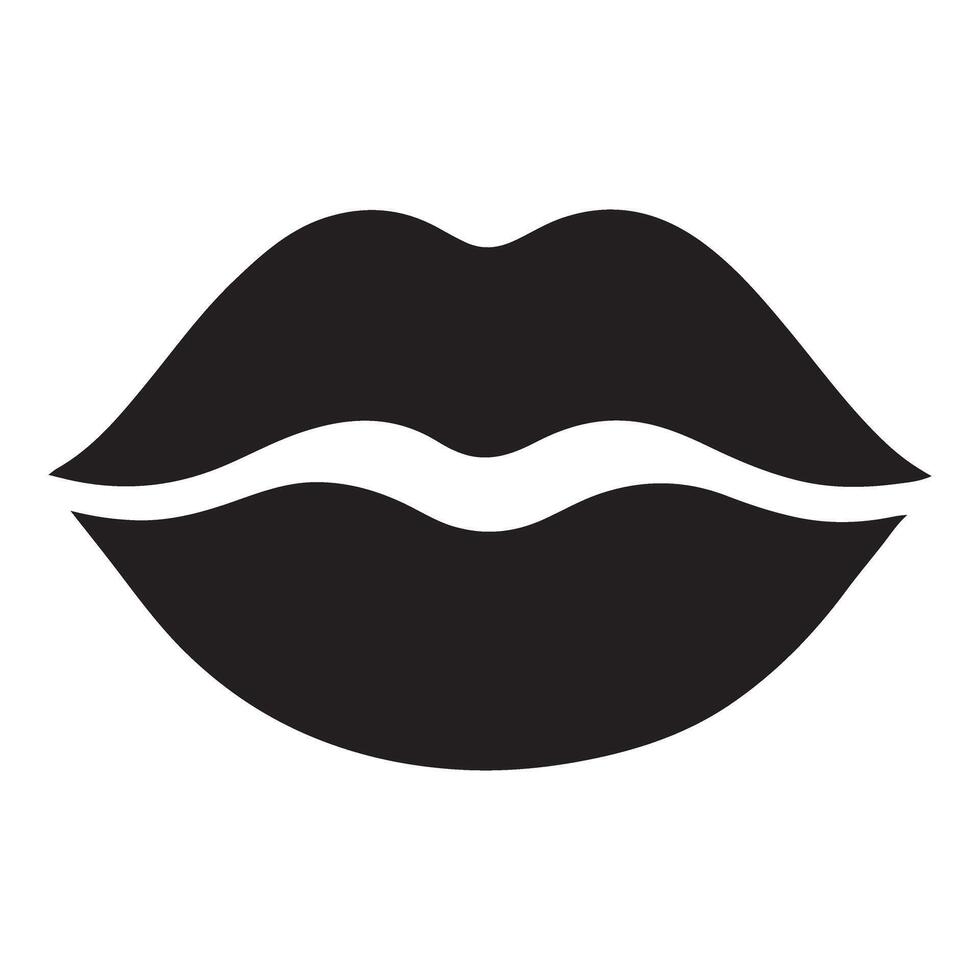 Lips Silhouette Illustration for Beauty and Fashion vector