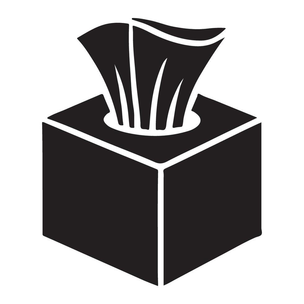 Tissue Box Silhouette Illustration for Hygiene vector