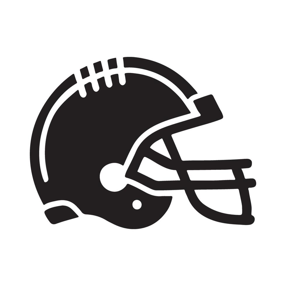 Silhouette of an American Football Helmet vector