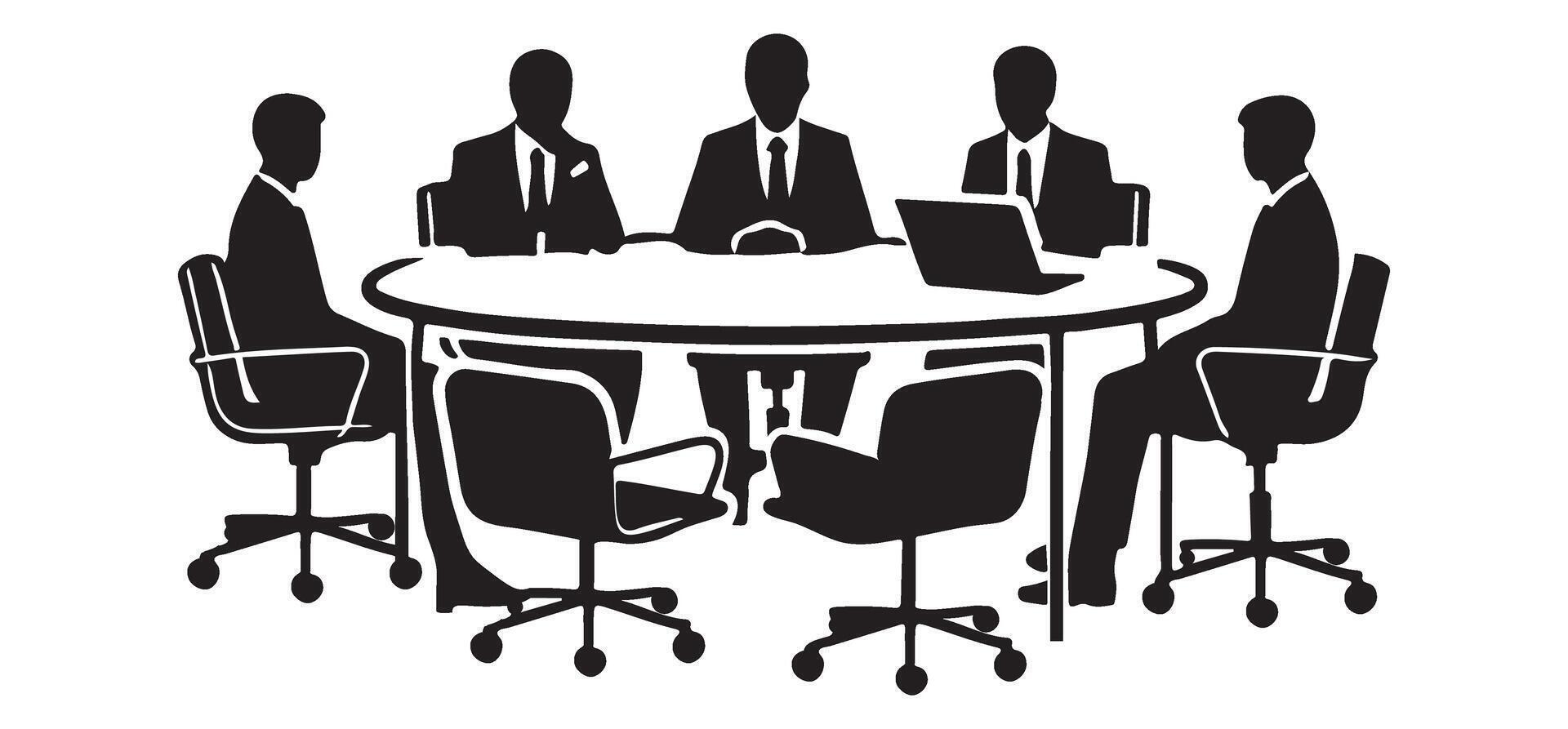 Business Team Meeting Around a Table vector