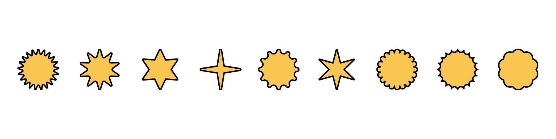 Star icon collection vector