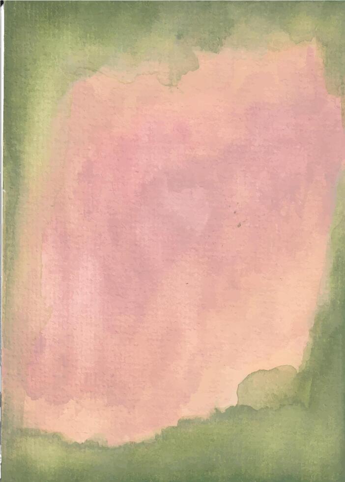 a painting of a pink and green watercolor background vector