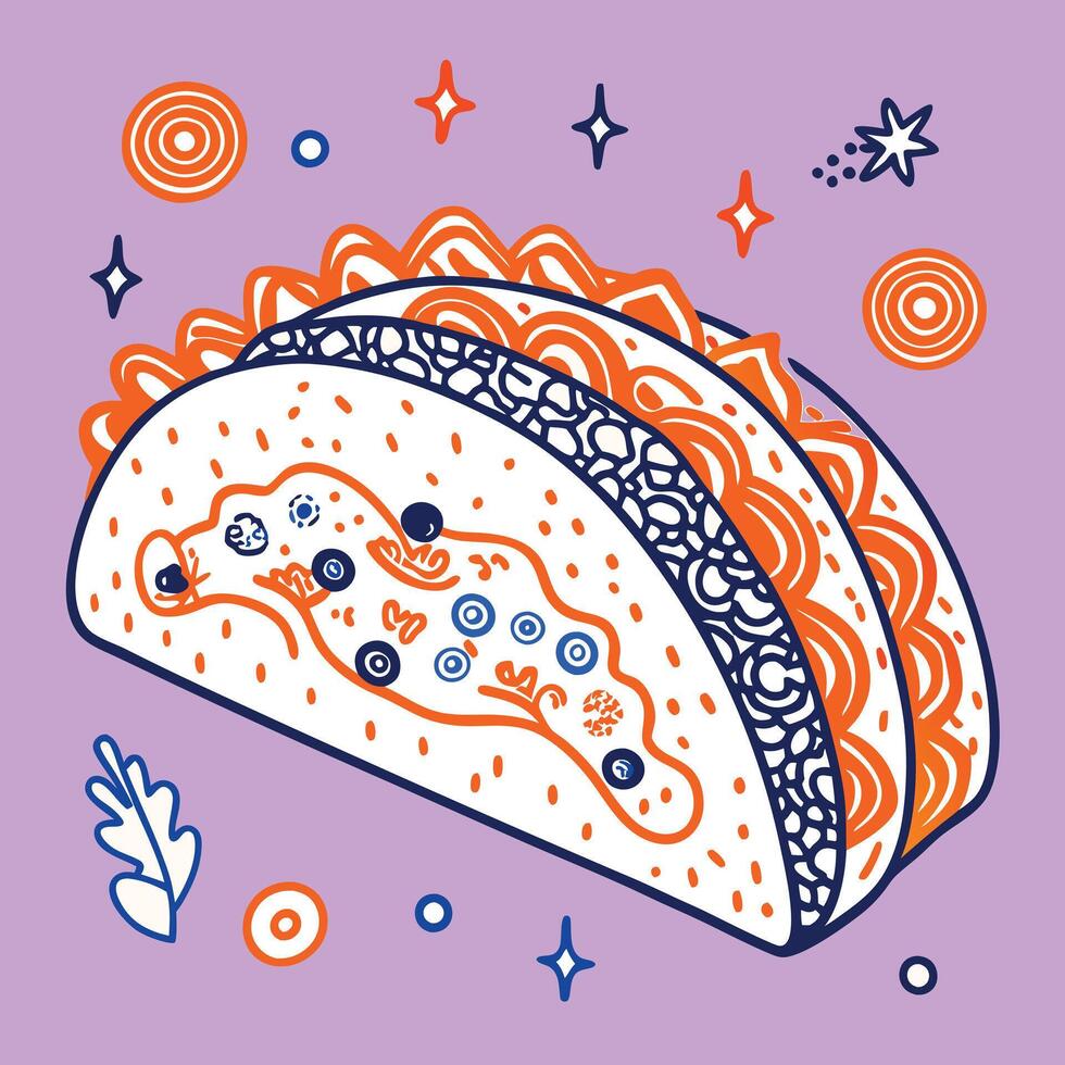 Taco illustration art work vector