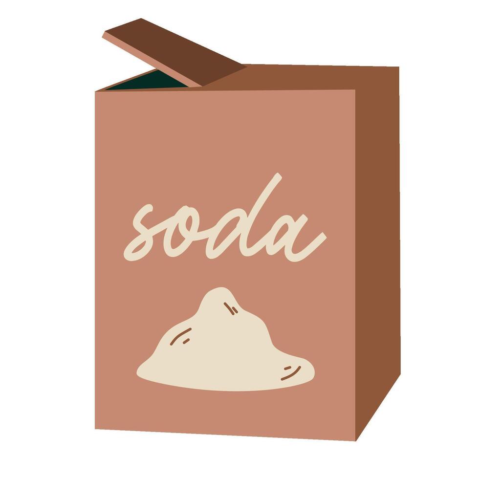 Baking soda packaging. vector