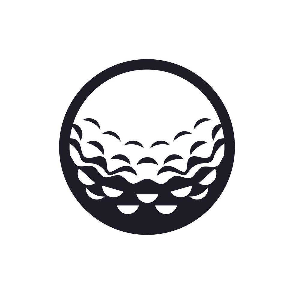 Golf ball logo icon design creative illustration vector