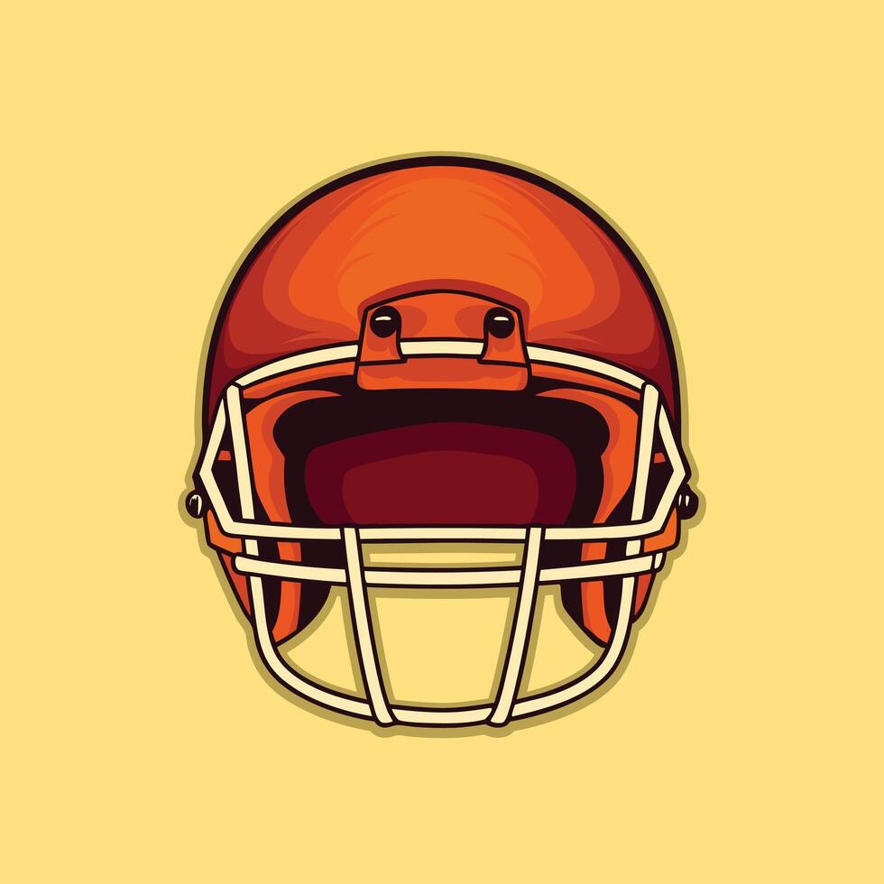 Helmet front view illustration design vector