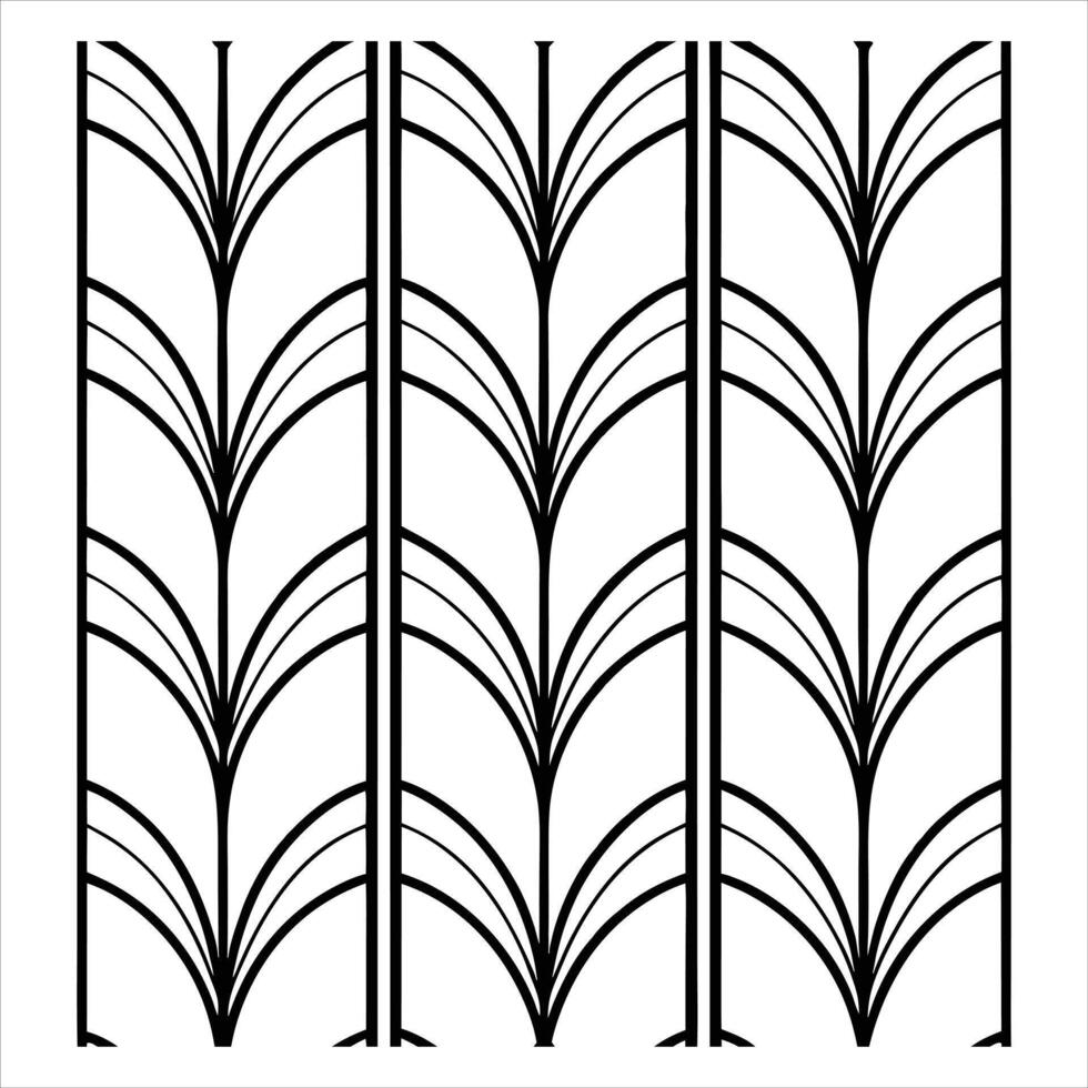black and white art deco seamless classic pattern vector