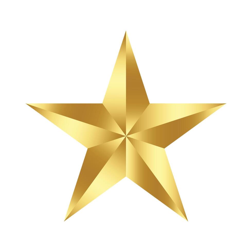 Realistic luxurious 3D star isolated. vector