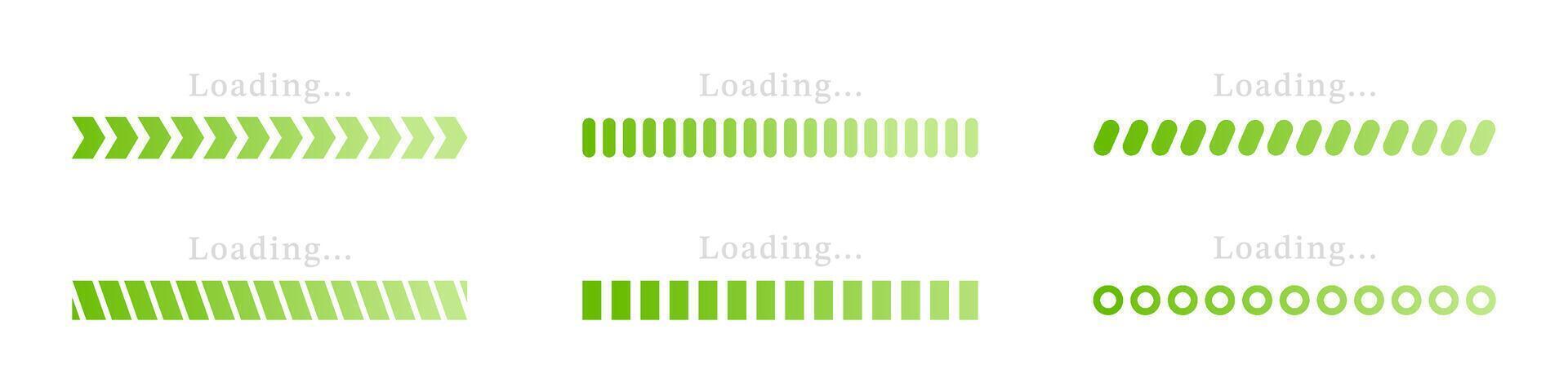 Loading bar icons. Loading bar progress. Loading status. Loading process illustration vector