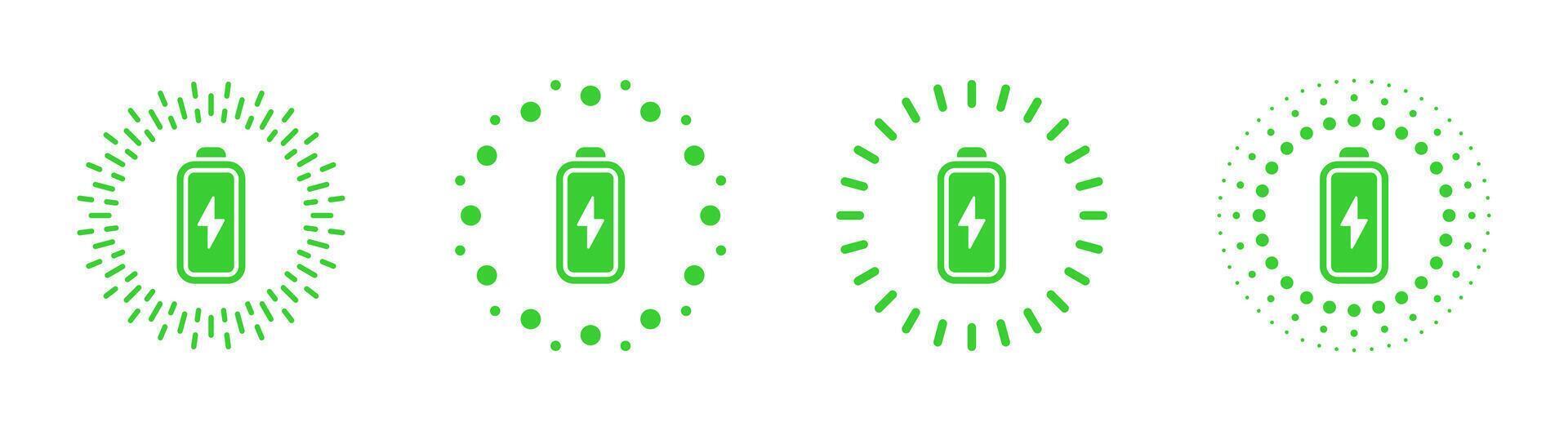 Fast charge symbols. Wireless charger. Wireless charging icons. Phone charge simple signs. Wireless charging icons vector