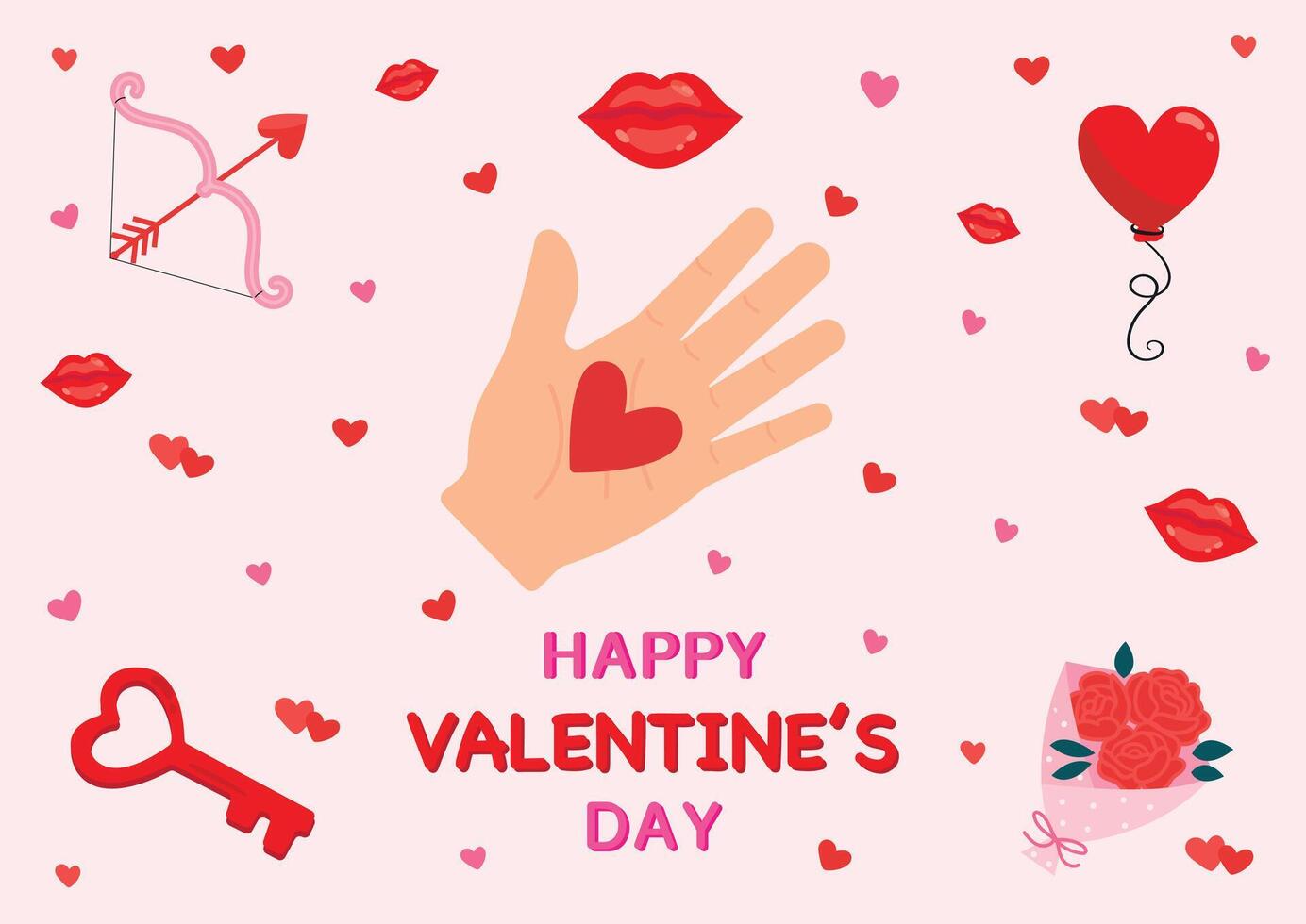 Happy Valentine's Day background. graphics vector