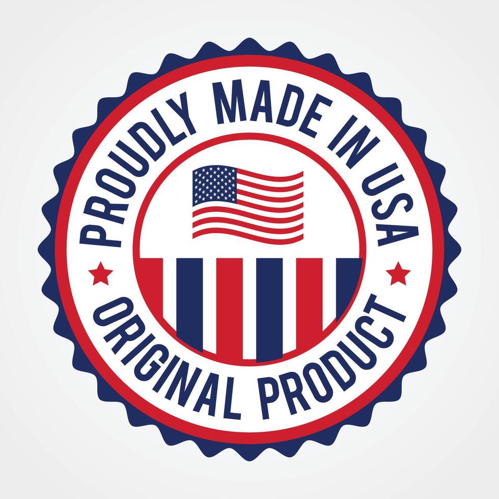 Premium Quality Made in USA Guarantee Badge vector