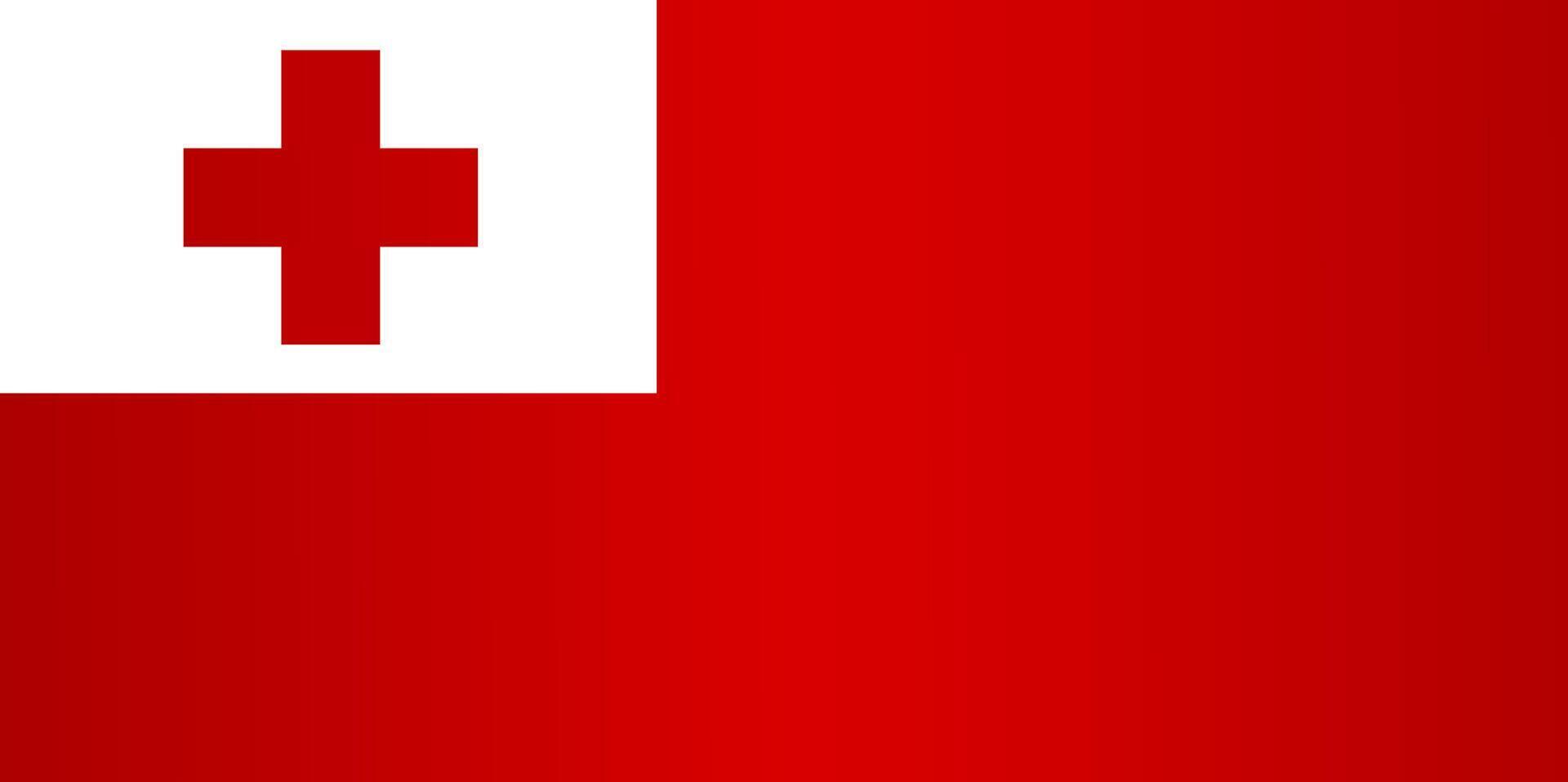 National flag of the Kingdom of Tonga vector