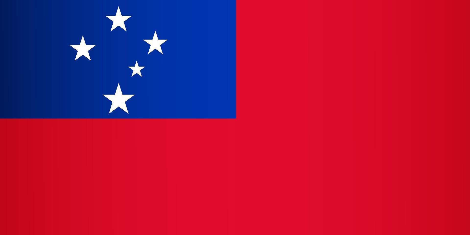 National flag of the Independent State of Samoa vector