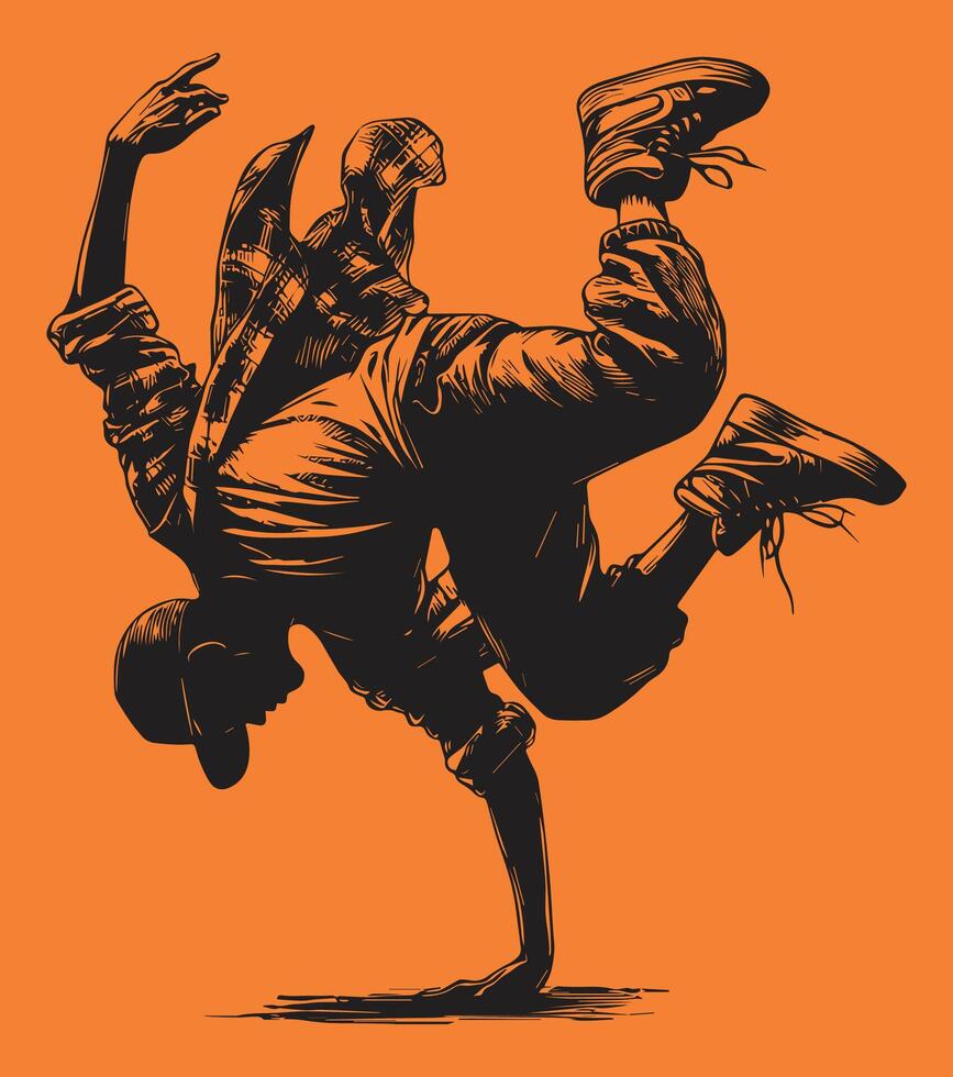 breakdancer silhouette Artwork vector