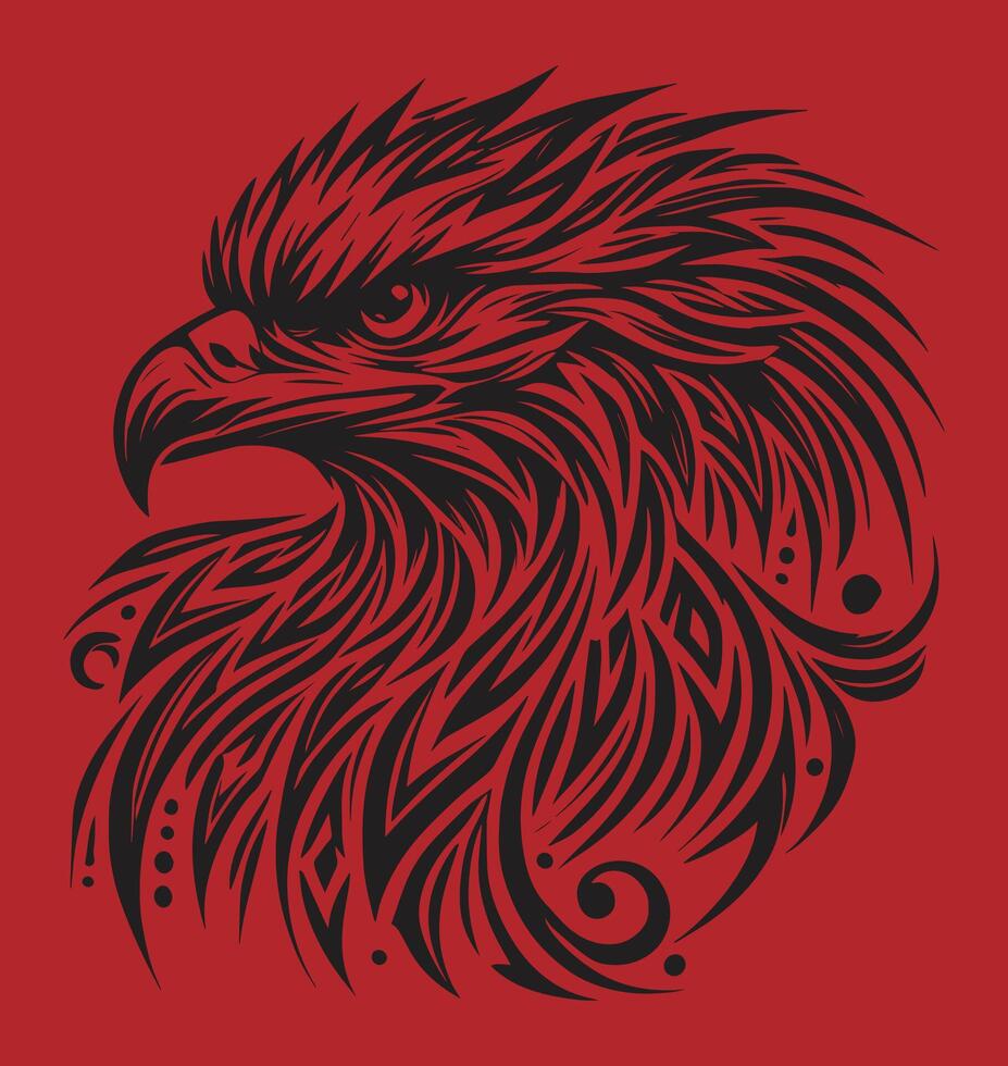 Features of a Hawk Illustration vector