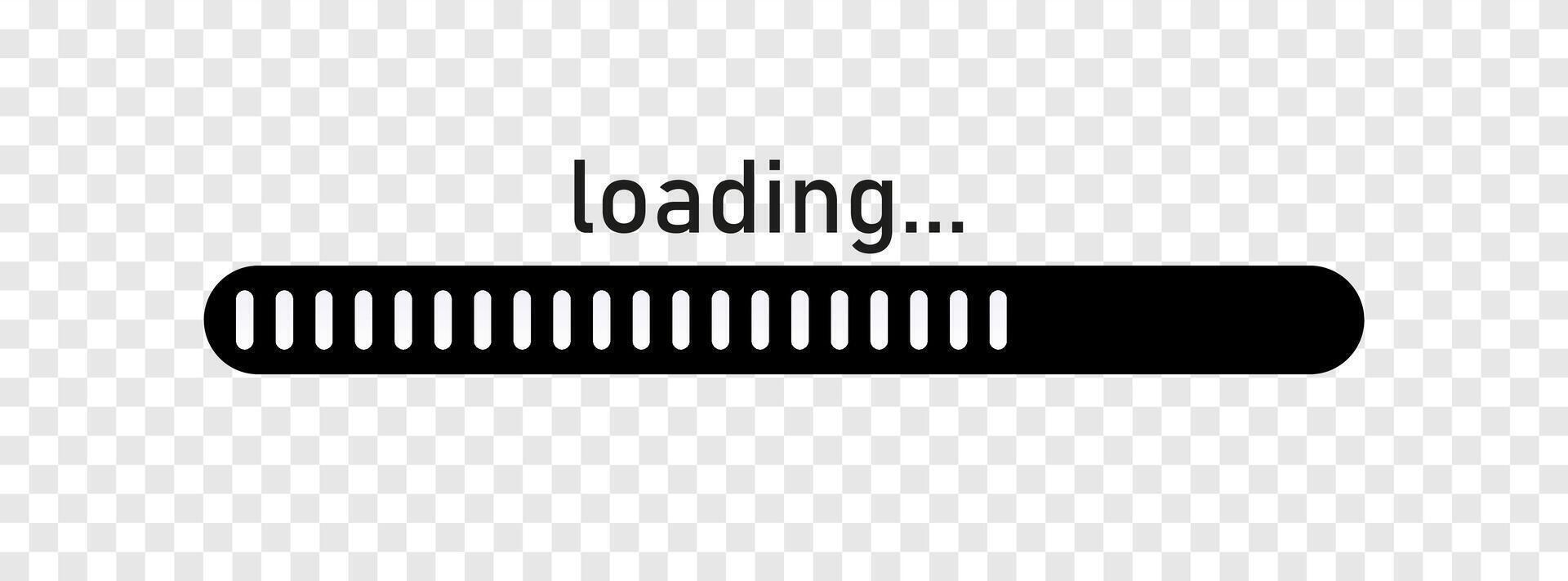 Loading bar on transparent vector
